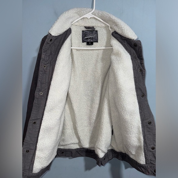Trademark Brooklyn Cloth Sherpa Lined Corduroy Trucker Jacket Men’s Size Small - Picture 3 of 6